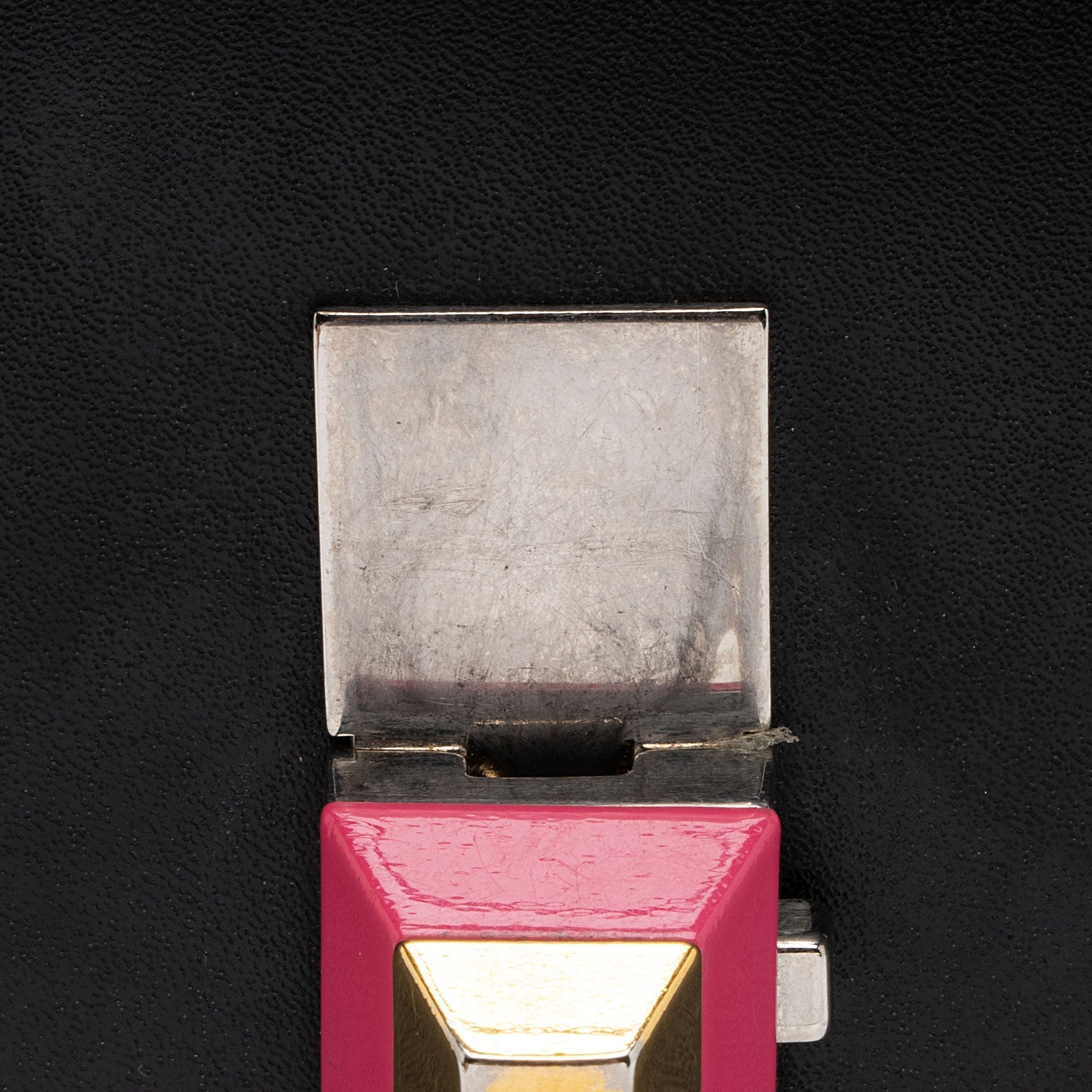 Fendi Leather Studded Kan I Small Shoulder Bag