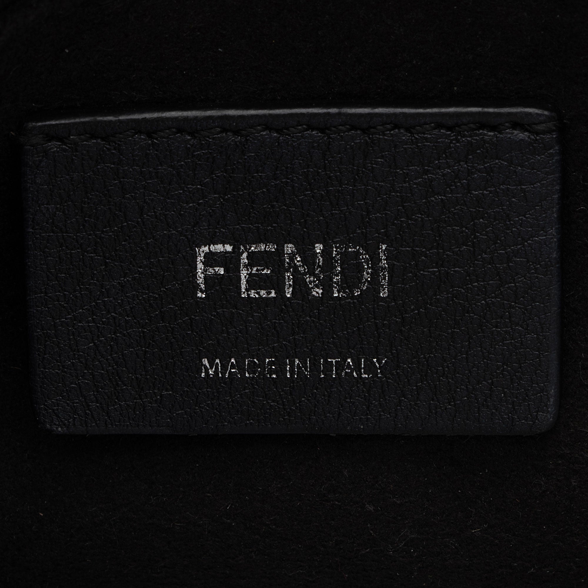 Fendi Leather Studded Kan I Small Shoulder Bag