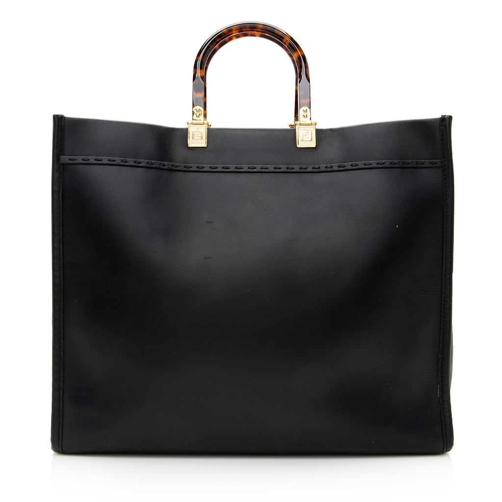 Fendi Leather Sunshine Large Shopper Tote