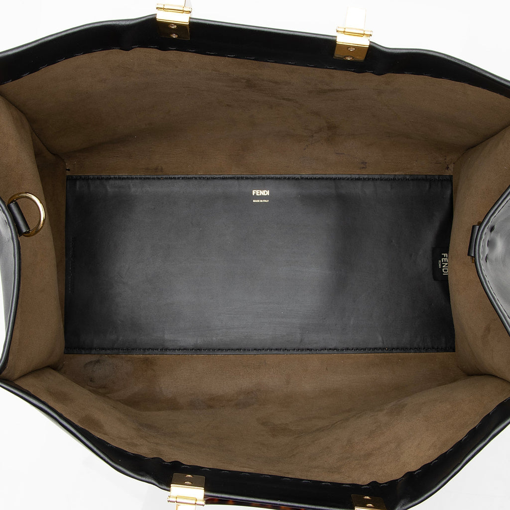 Fendi Leather Sunshine Large Shopper Tote