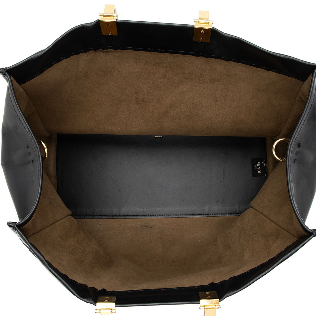 Fendi Leather Sunshine Large Shopper Tote