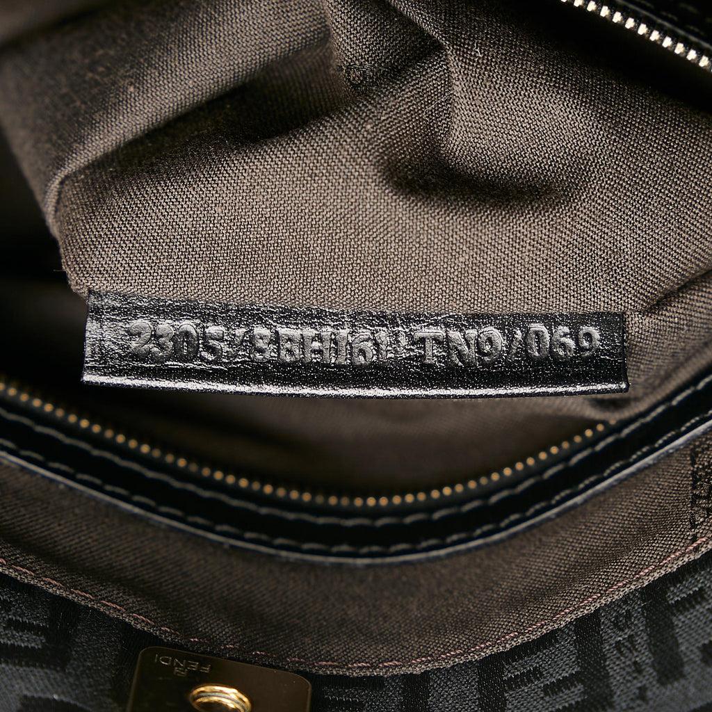 Fendi Leather-Trimmed Zucchino Tote