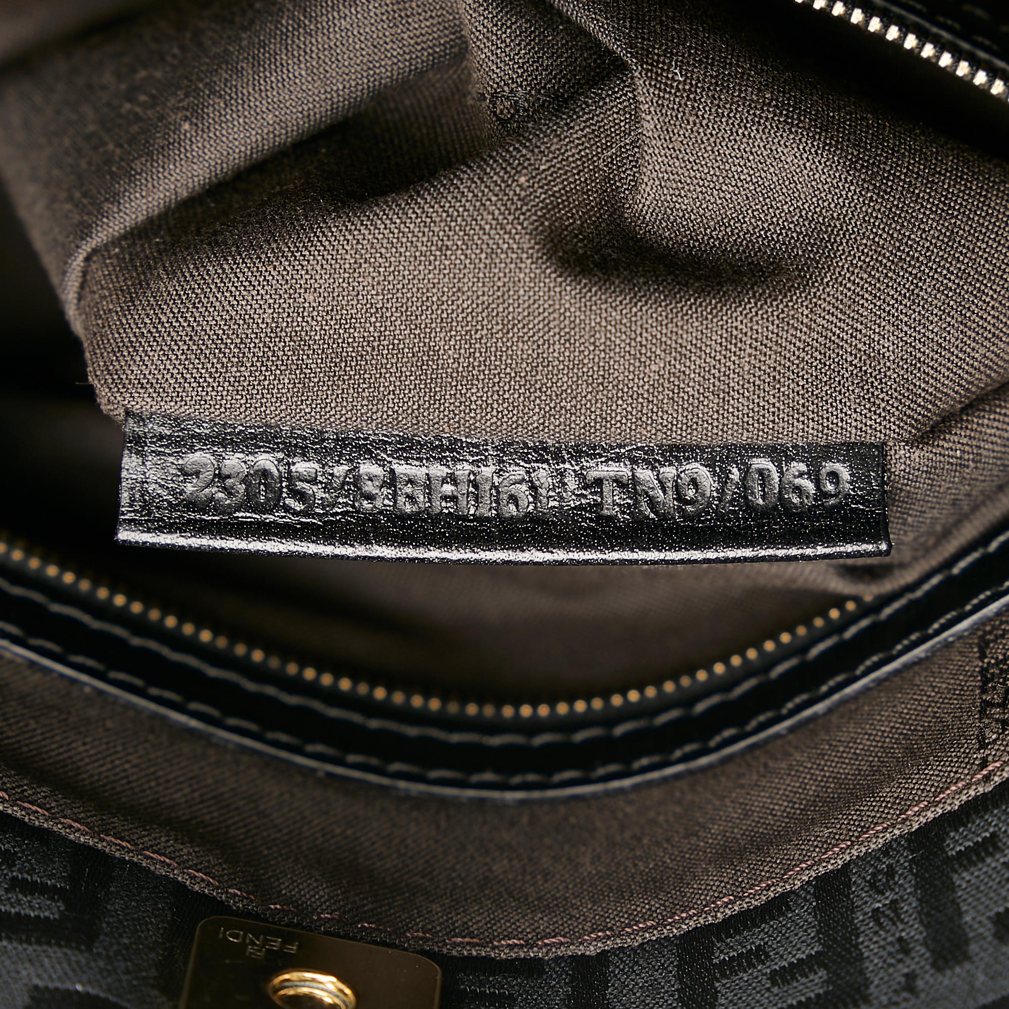 Fendi Leather-Trimmed Zucchino Tote