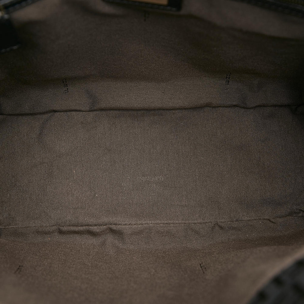 Fendi Leather-Trimmed Zucchino Tote