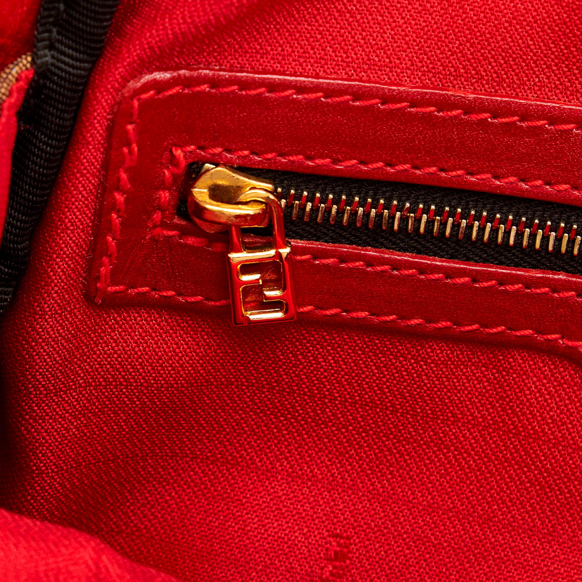 Fendi Leopard Print Nylon Satchel