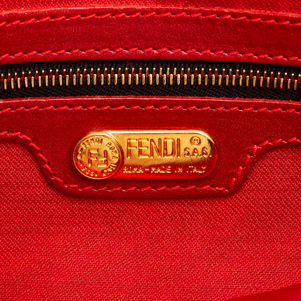 Fendi Leopard Print Nylon Satchel