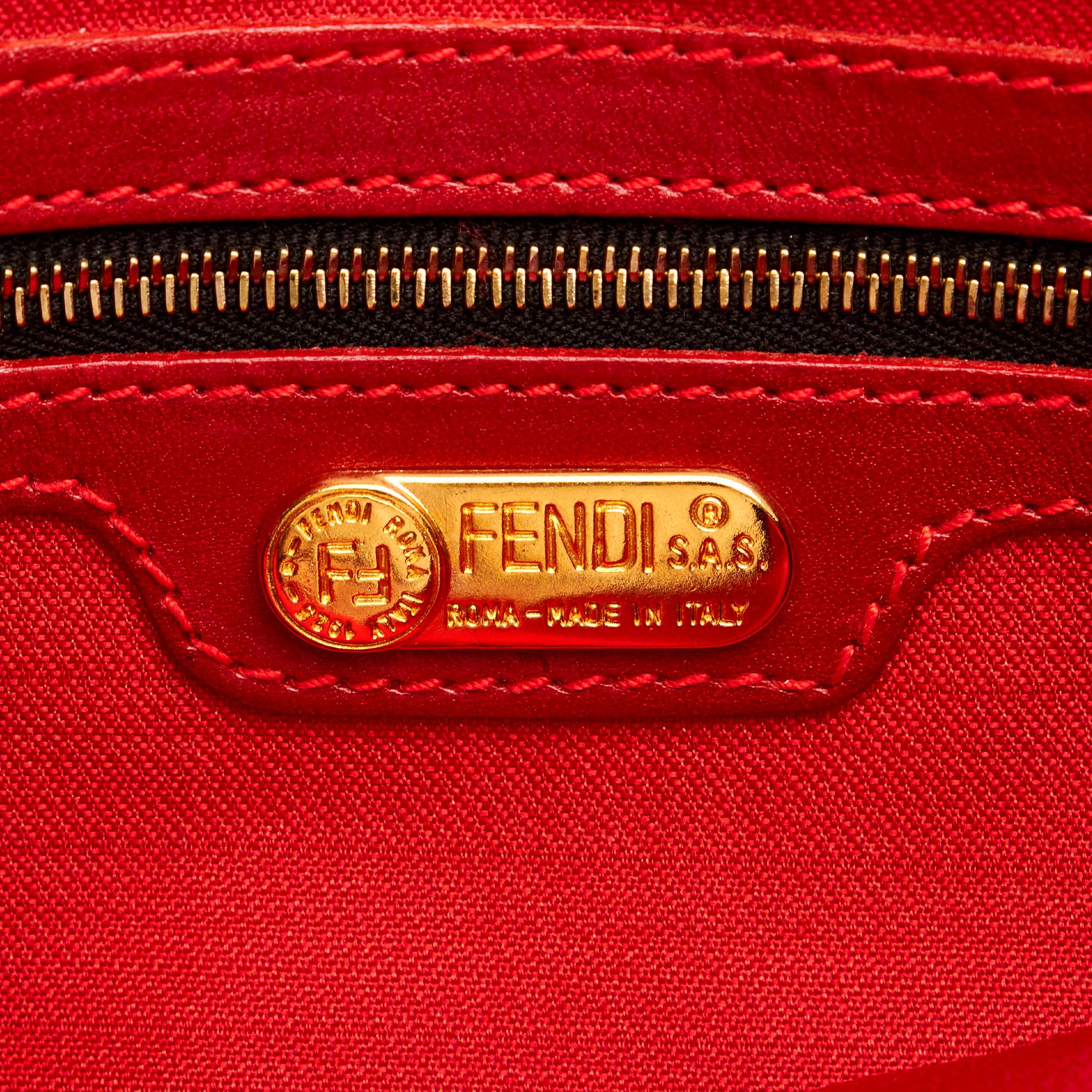 Fendi Leopard Print Nylon Satchel
