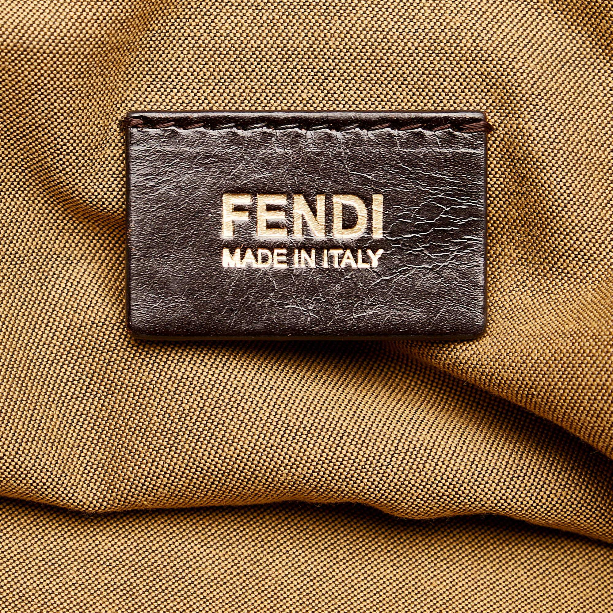 Fendi Leopard Print Nylon Tote Bag