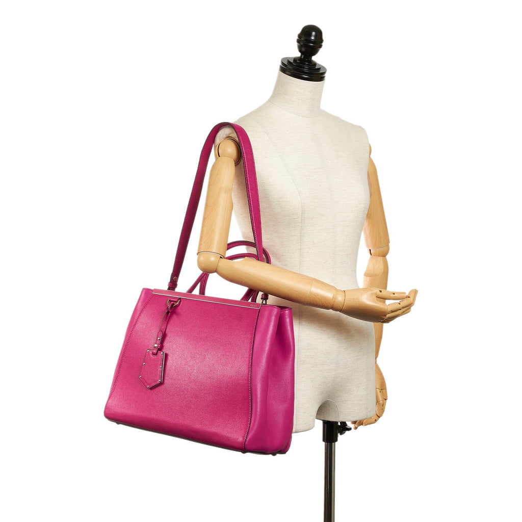 Fendi Medium 2Jours Leather Satchel