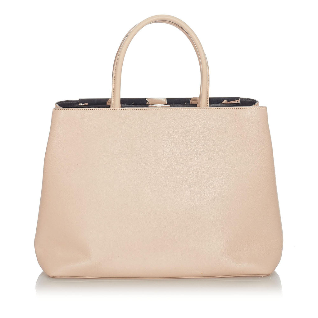 Fendi Medium 2Jours Leather Tote Bag