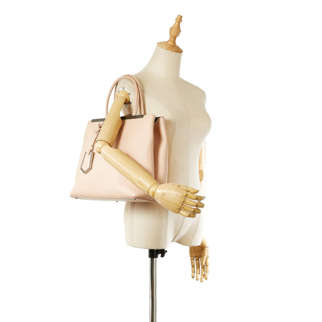 Fendi Medium 2Jours Leather Tote Bag