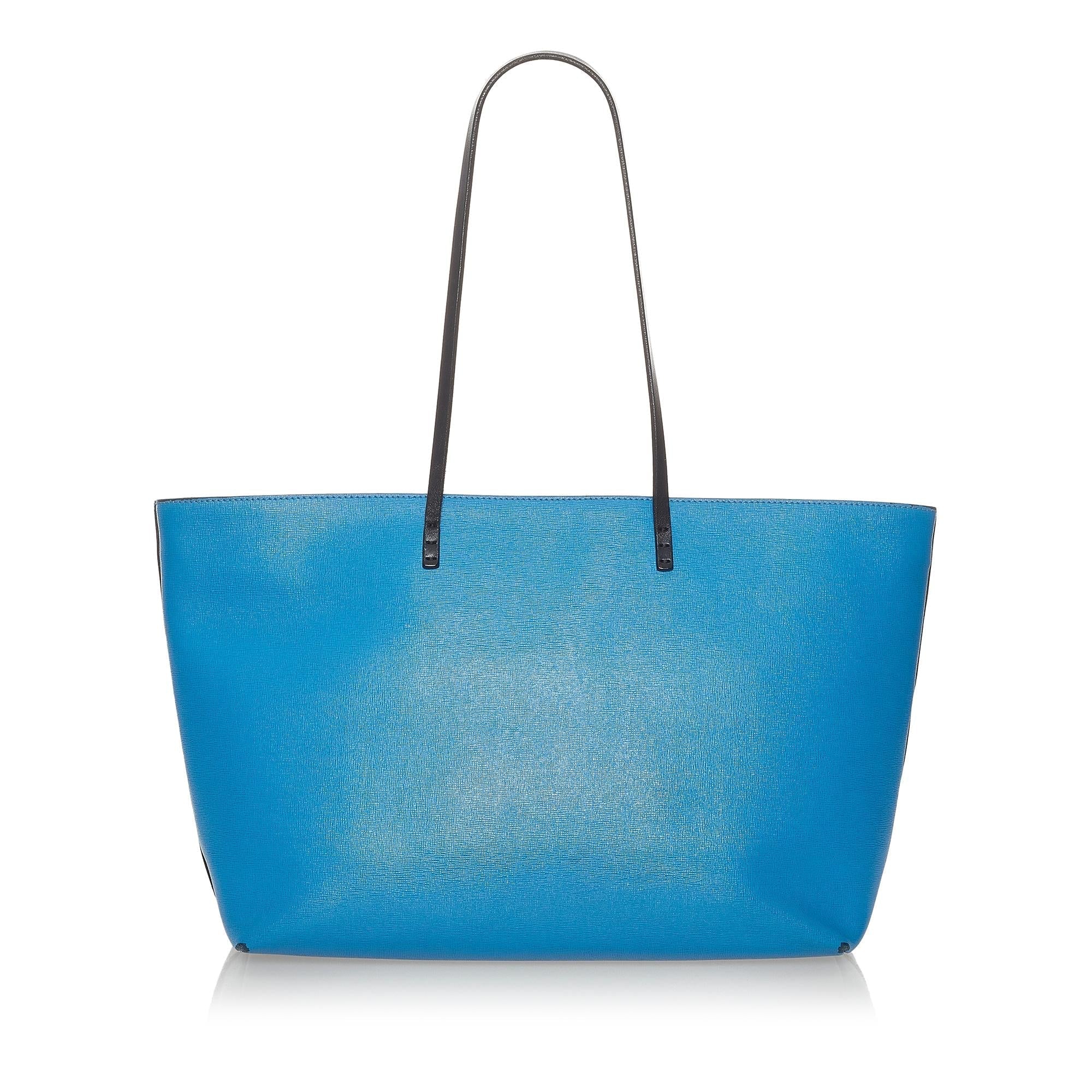 Fendi Medium Monster Roll Leather Tote Bag