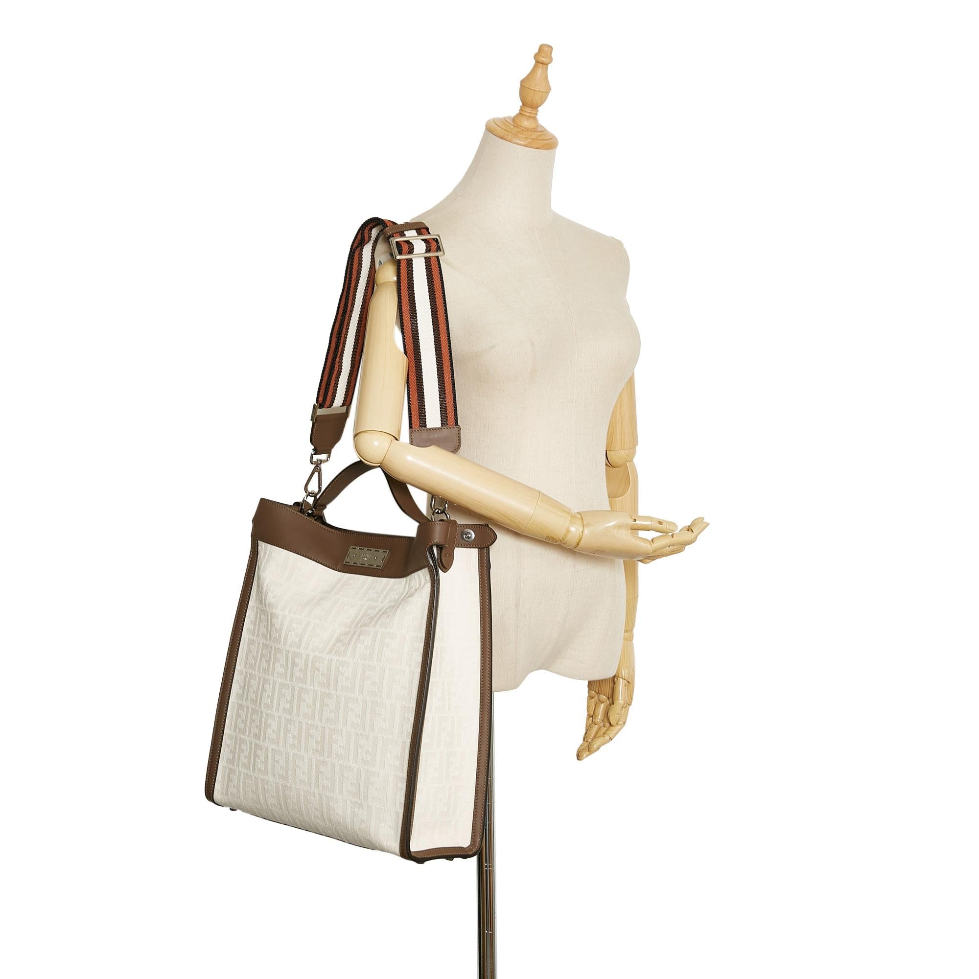 Fendi Medium Zucca Peekaboo X-Lite Satchel