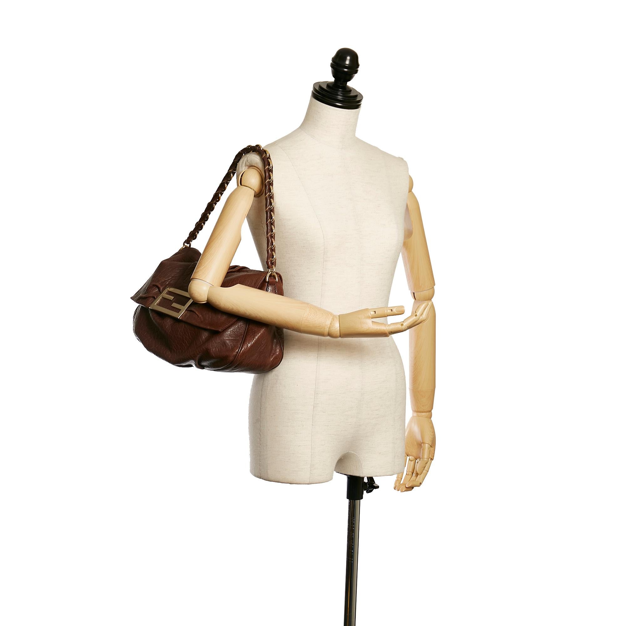 Fendi Mia Leather Shoulder Bag
