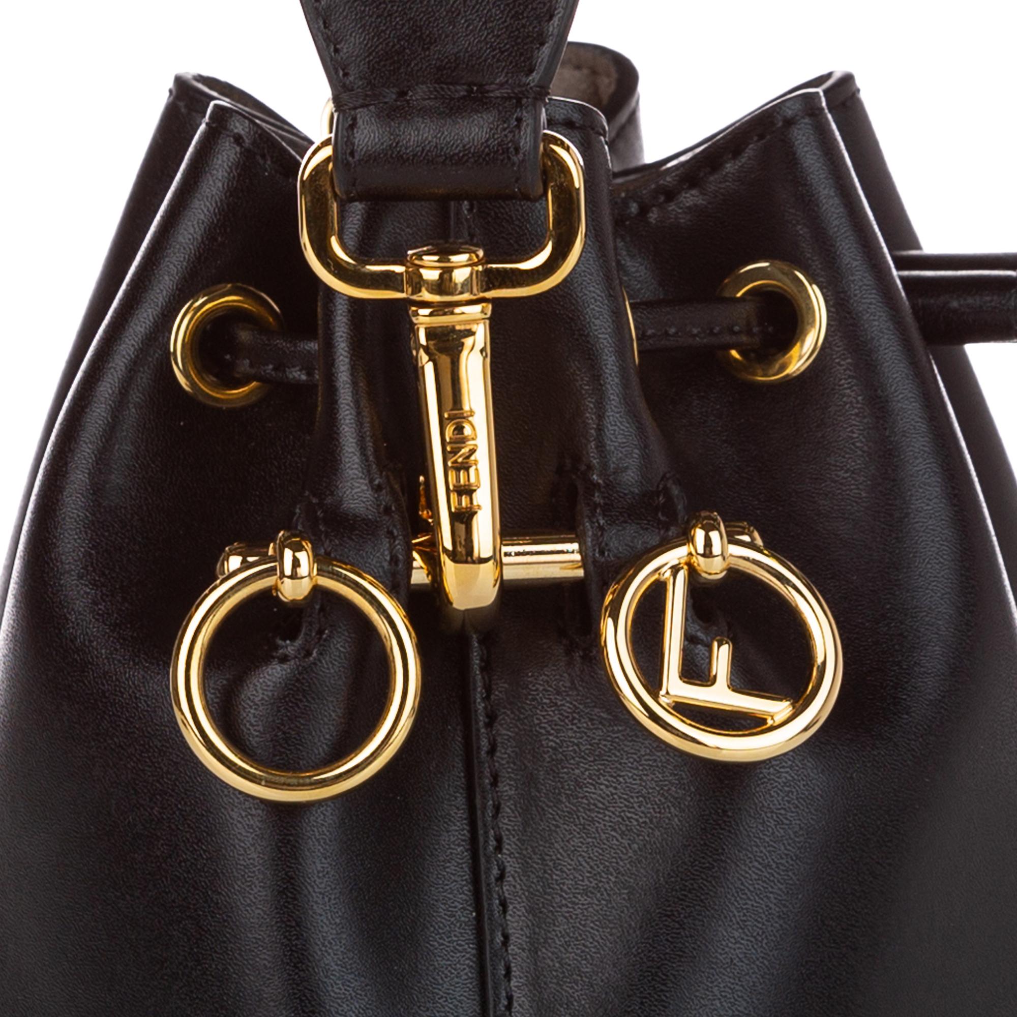 Fendi Mini Mon Tresor Leather Bucket Bag