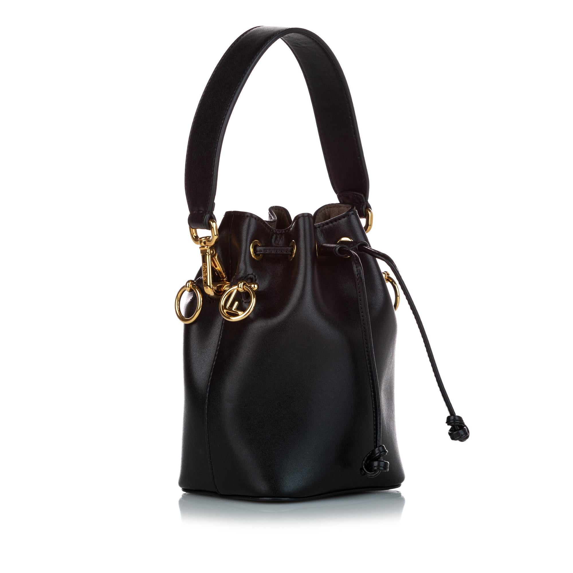 Fendi Mini Mon Tresor Leather Bucket Bag