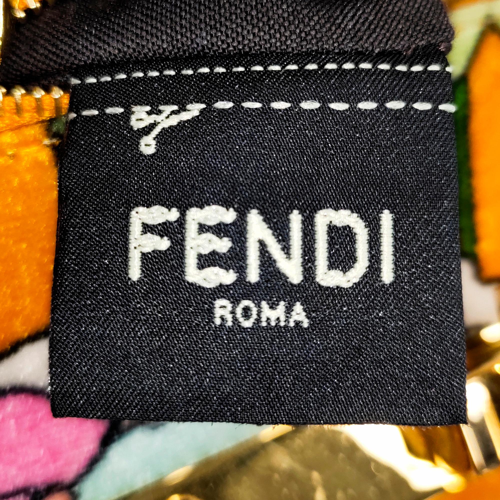Fendi Mini Peekaboo Chenille Velvet Satchel