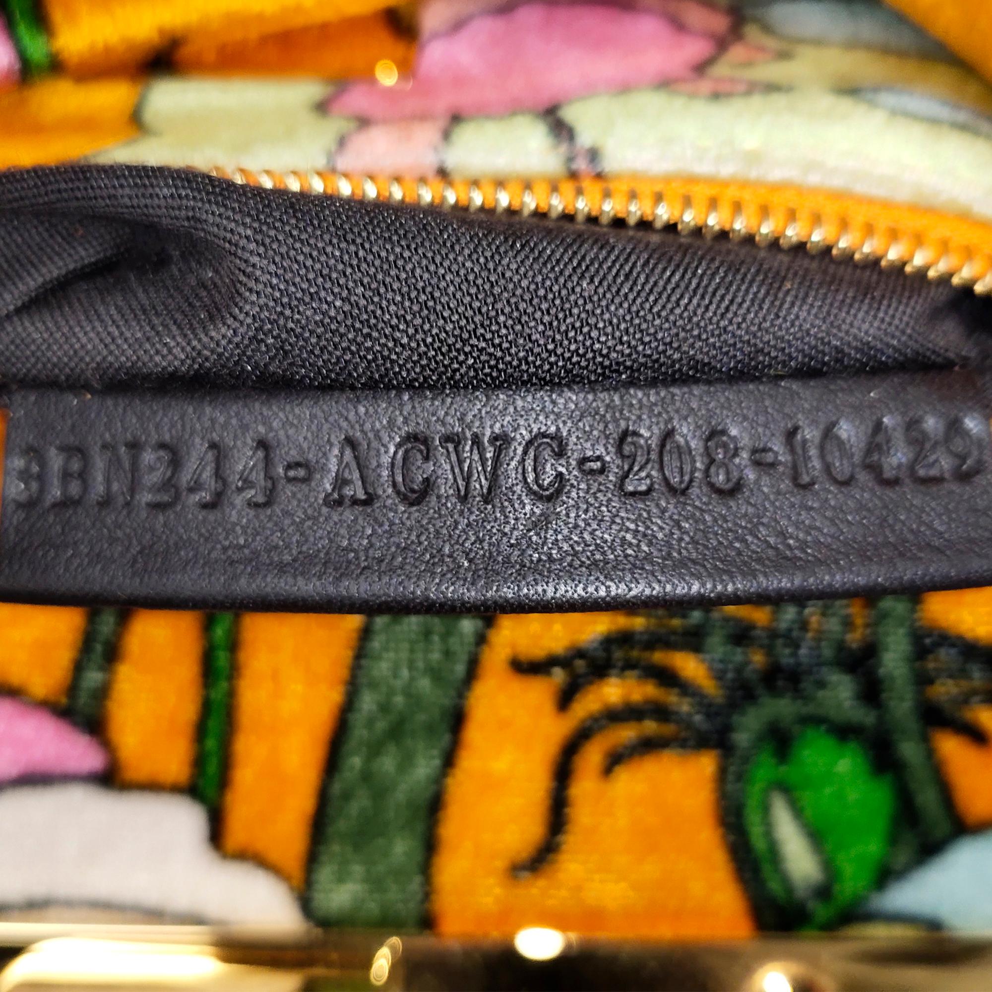 Fendi Mini Peekaboo Chenille Velvet Satchel