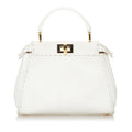 Fendi Mini Selleria Peekaboo Leather Satchel