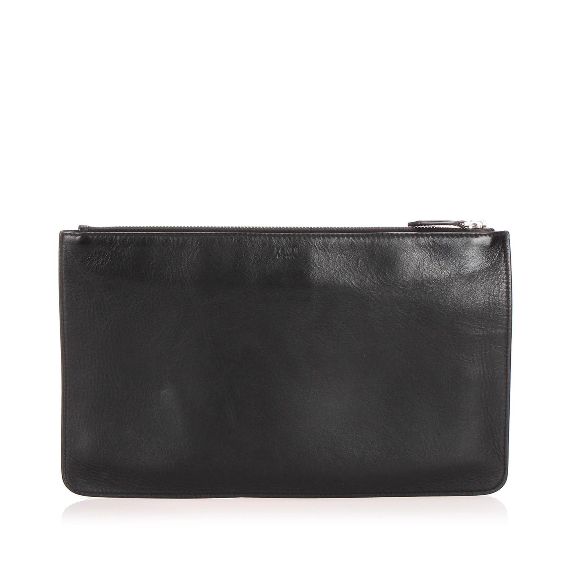 Fendi Leather Monster Clutch  (SHG-12888)