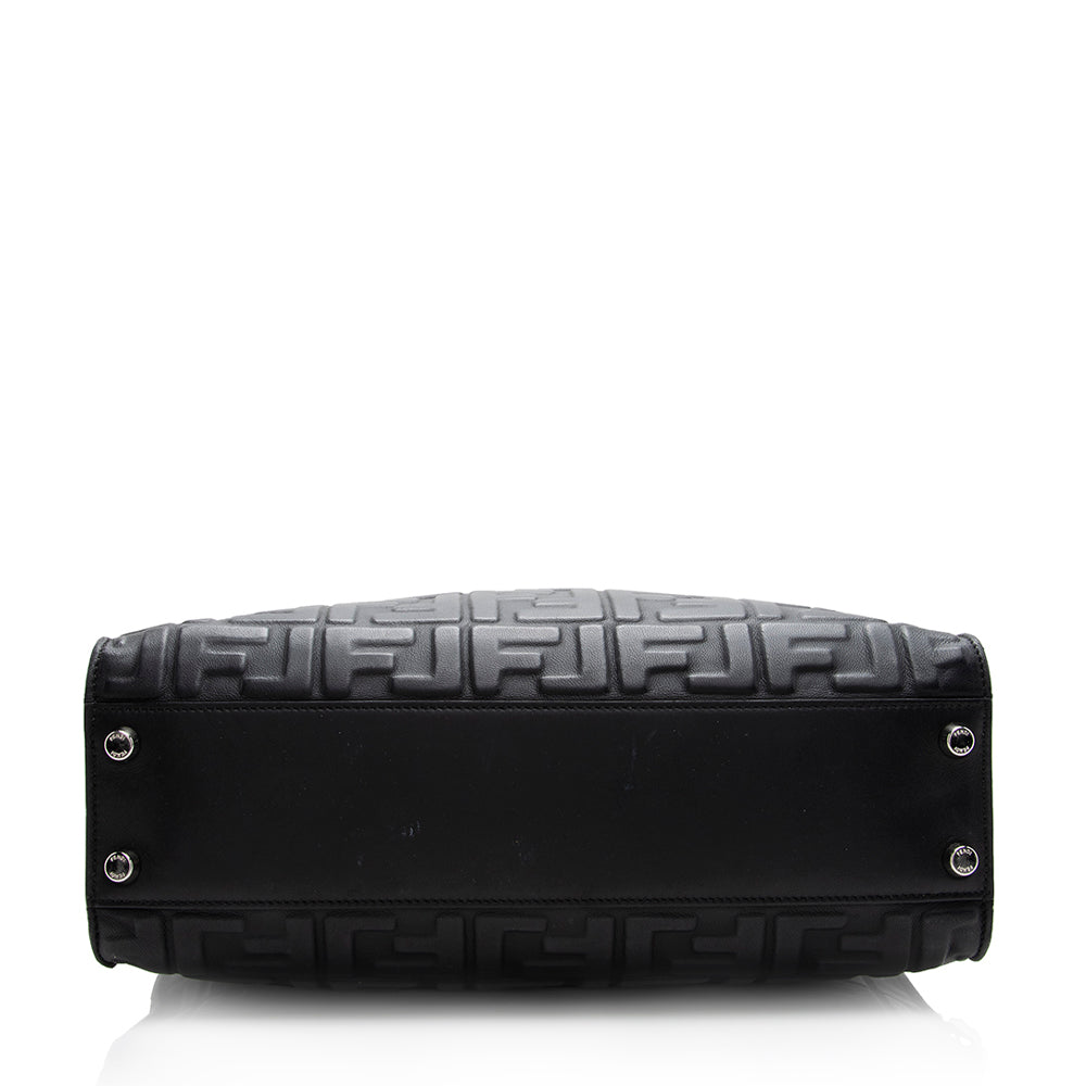 Fendi Nappa Embossed FF 1974 Peekaboo X Lite Bag