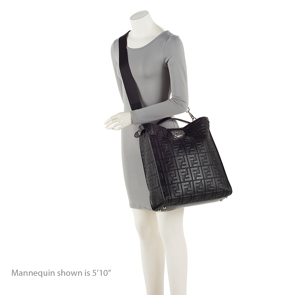 Fendi Nappa Embossed FF 1974 Peekaboo X Lite Bag