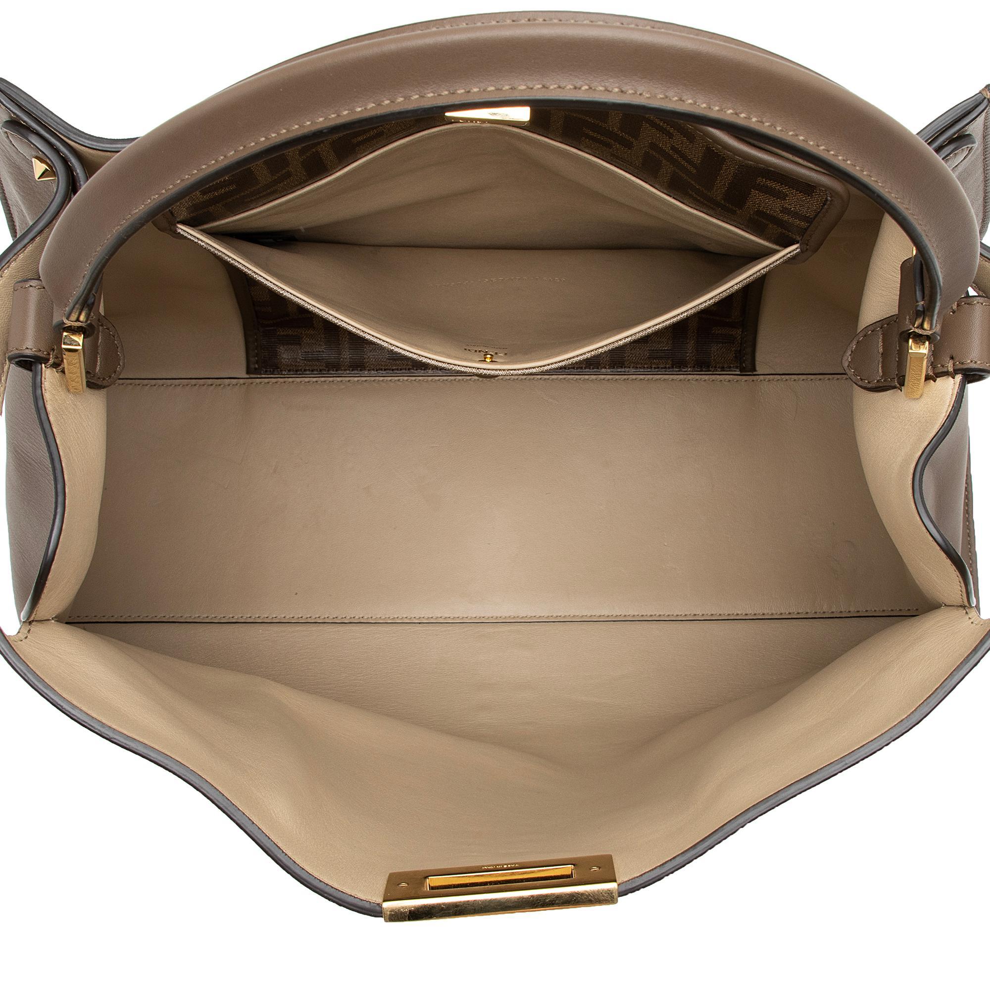 Fendi Nappa Leather Peekaboo X Lite Large Satchel