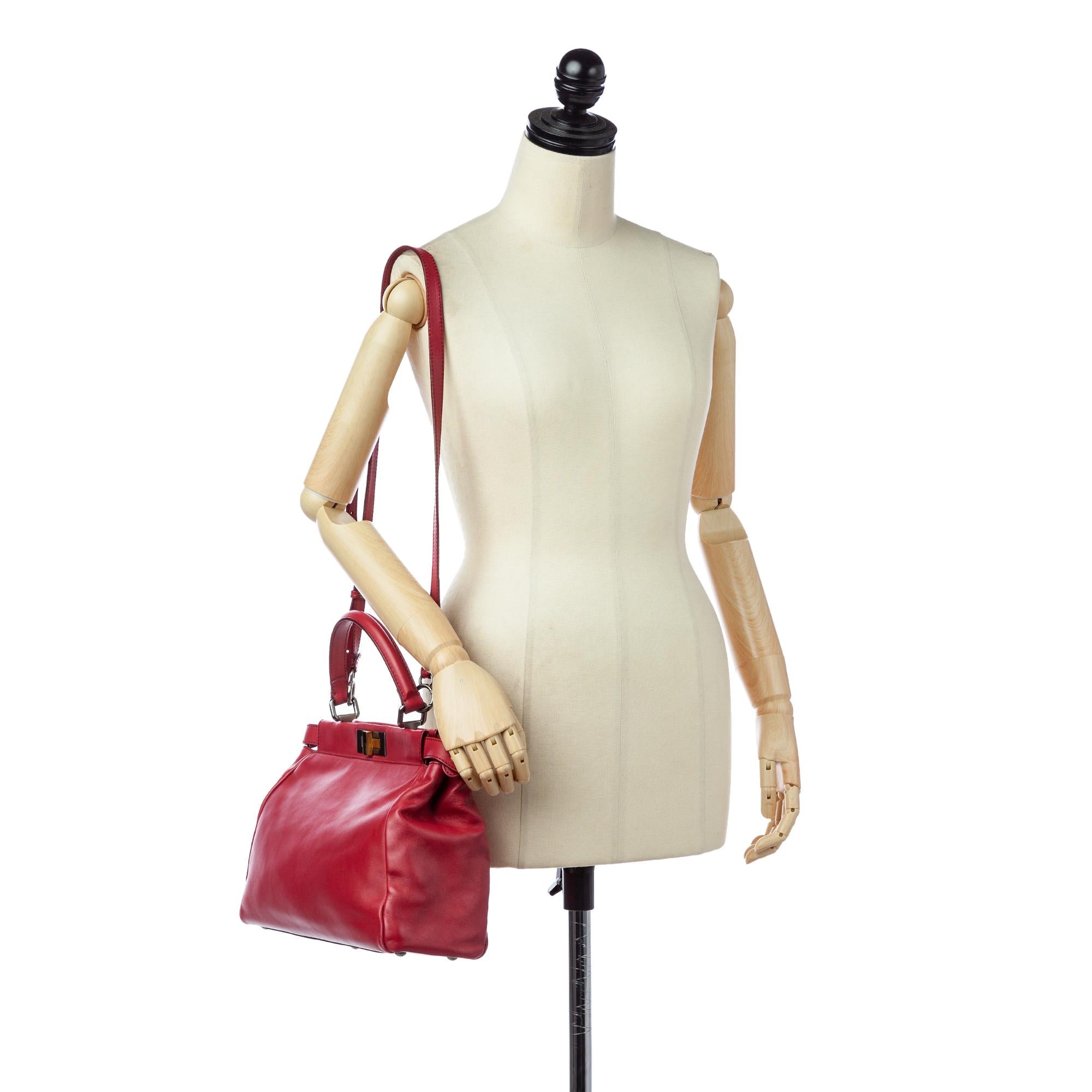 Fendi Peekaboo Leather Satchel