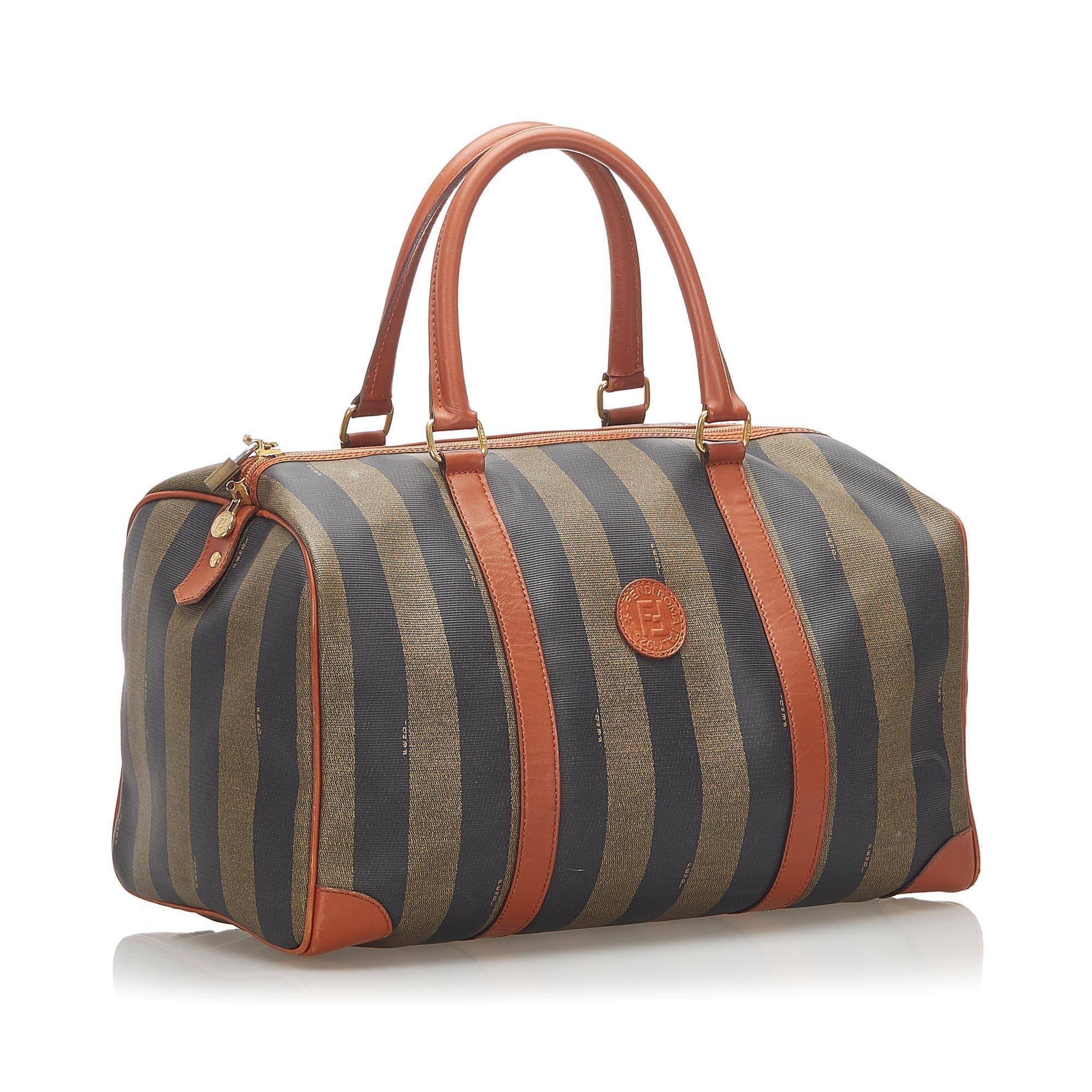 Fendi Pequin Boston Bag (SHG-18851)