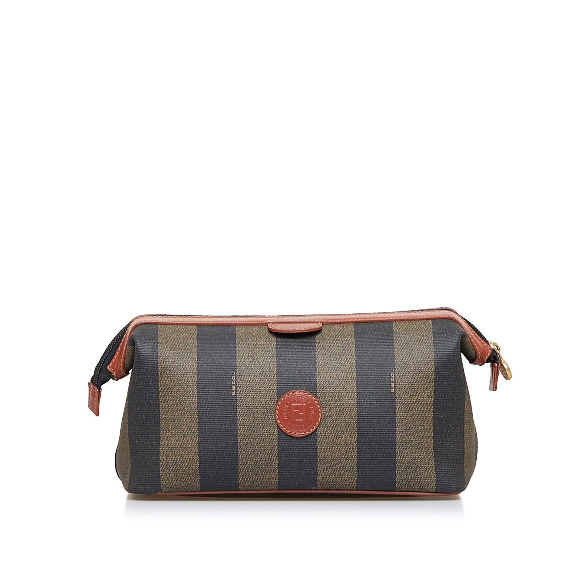Fendi Pequin Clutch Bag