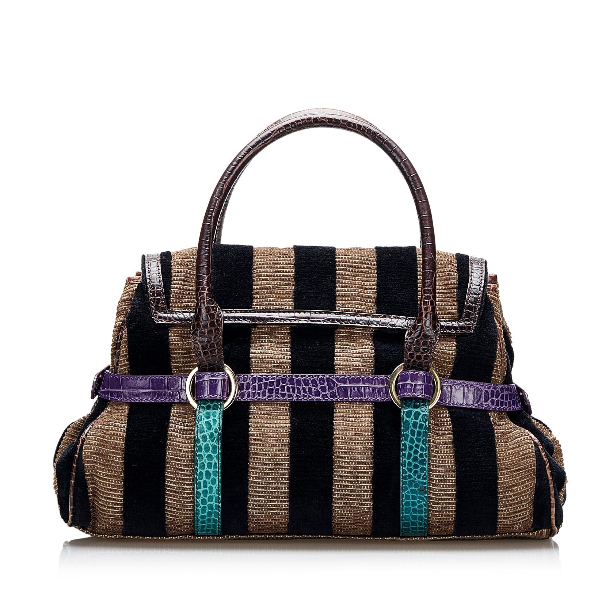 Fendi Pequin Handbag (SHG-UTQaNE)