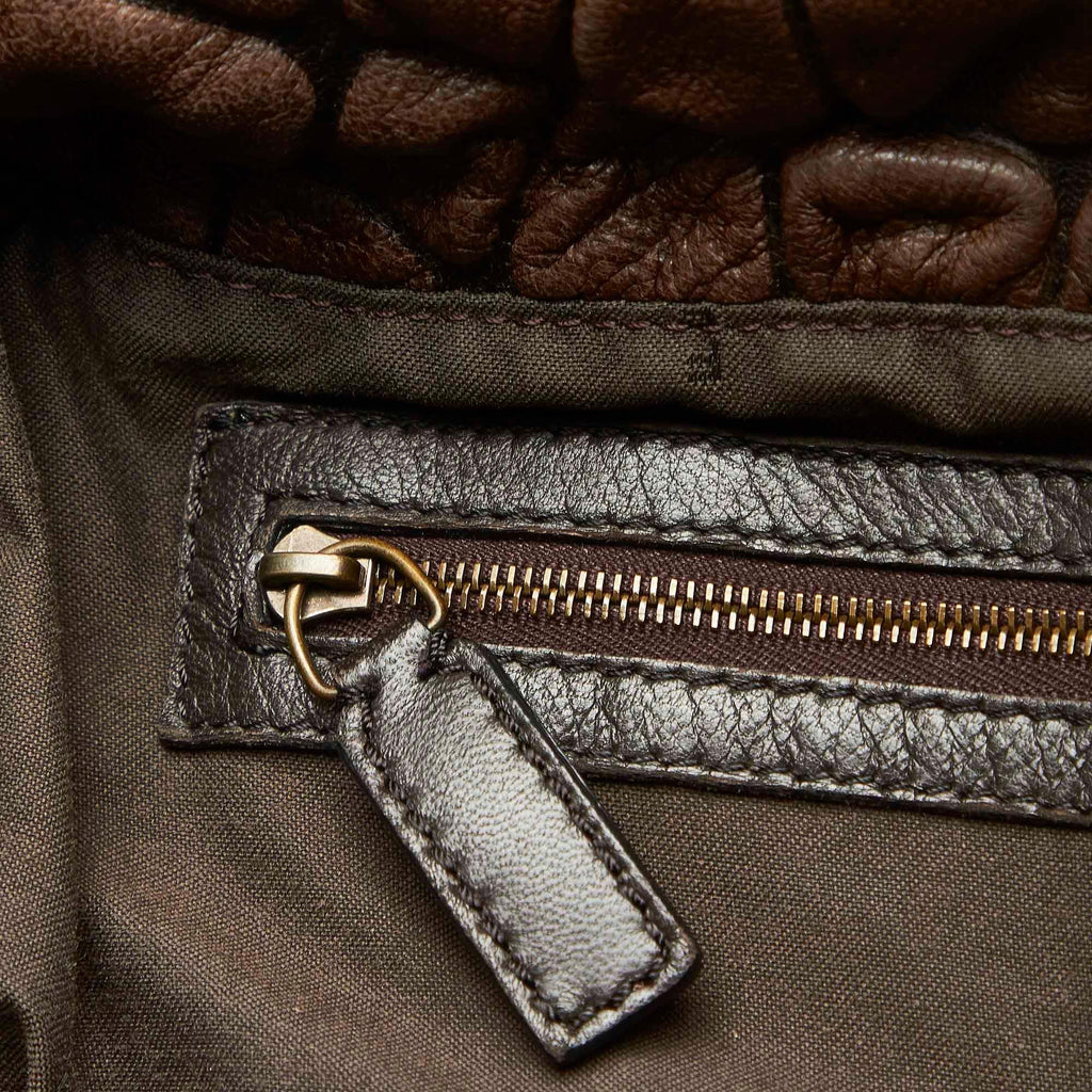 Fendi Puckered Bubble Leather Chef Shoulder Bag