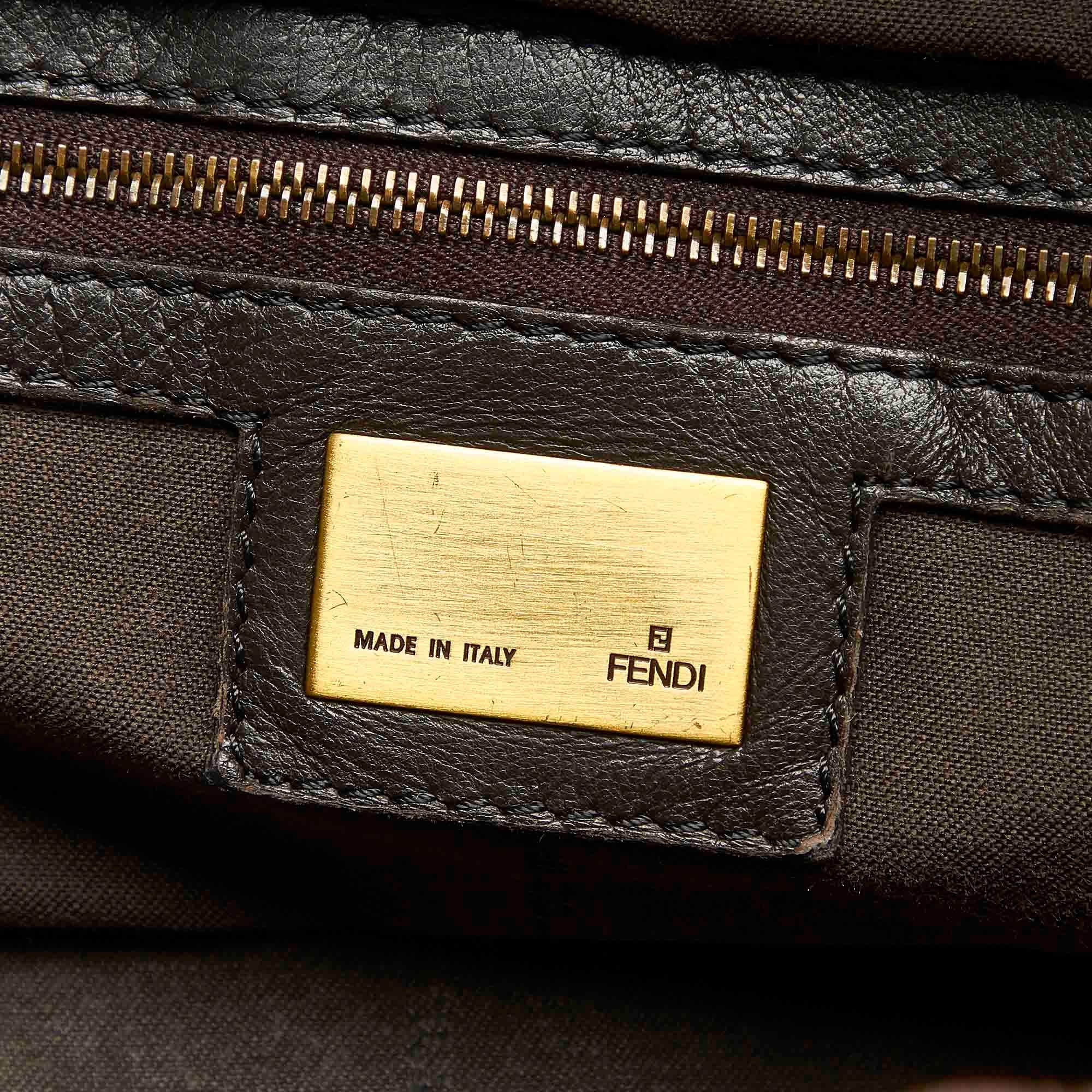 Fendi Puckered Bubble Leather Chef Shoulder Bag