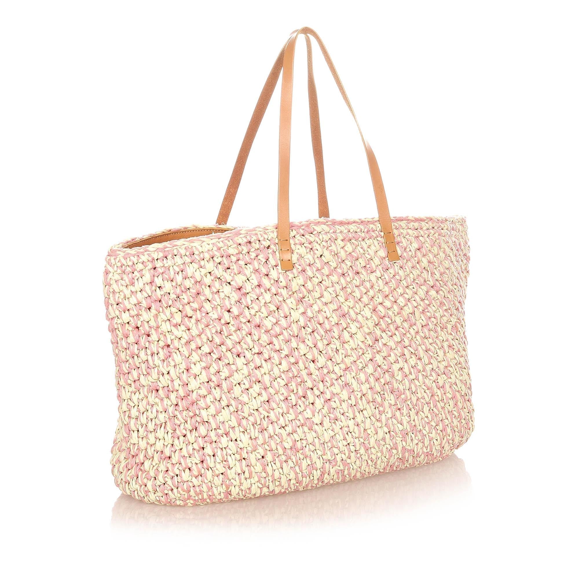 Fendi Raffia Tote Bag