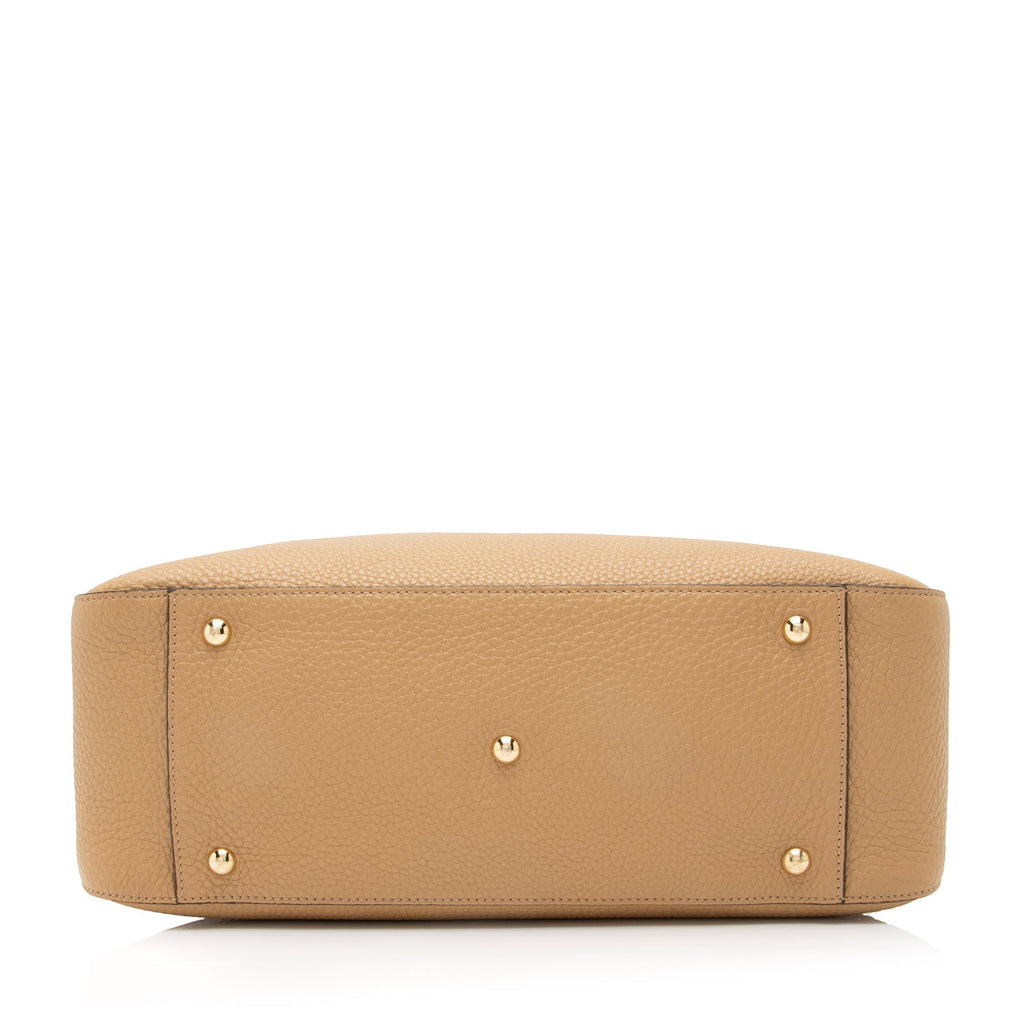 Fendi Calfskin Romano Selleria FF Handle Medium Tote