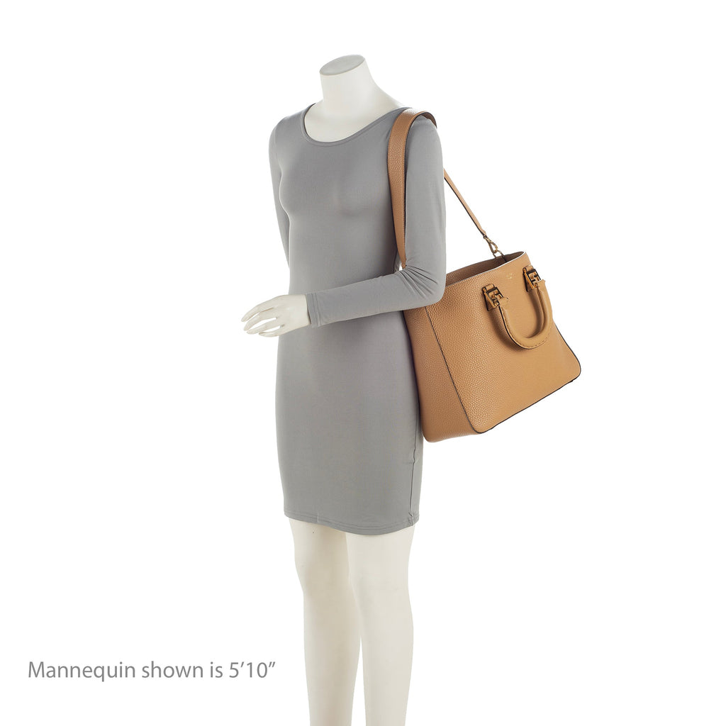 Fendi Calfskin Romano Selleria FF Handle Medium Tote