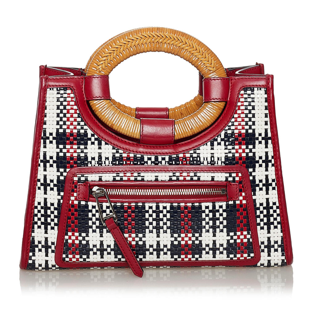 Fendi Runaway Tartan Plaid Satchel