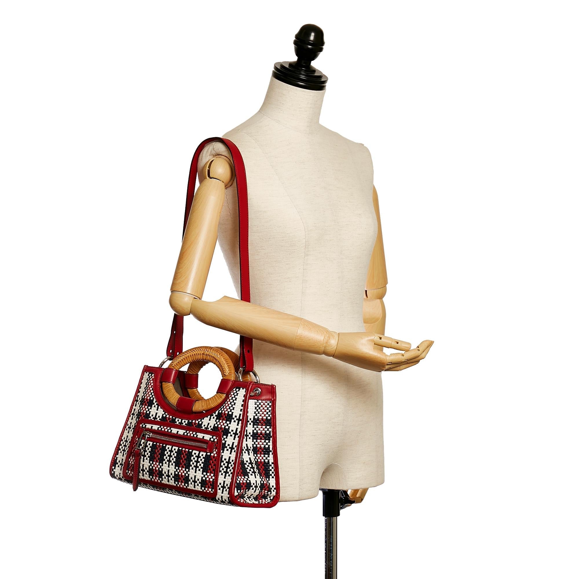 Fendi Runaway Tartan Plaid Satchel