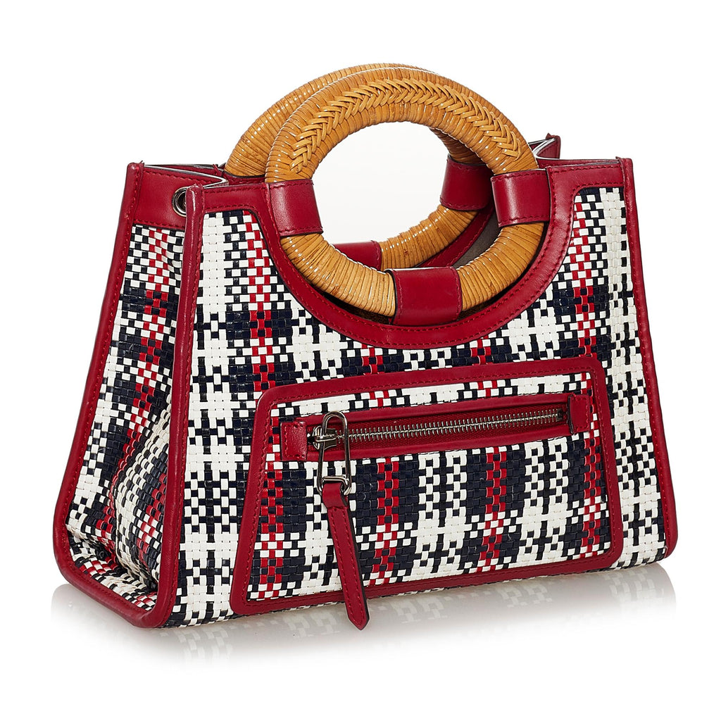 Fendi Runaway Tartan Plaid Satchel