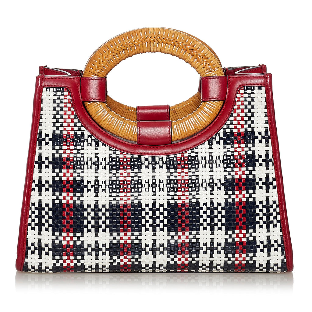 Fendi Runaway Tartan Plaid Satchel