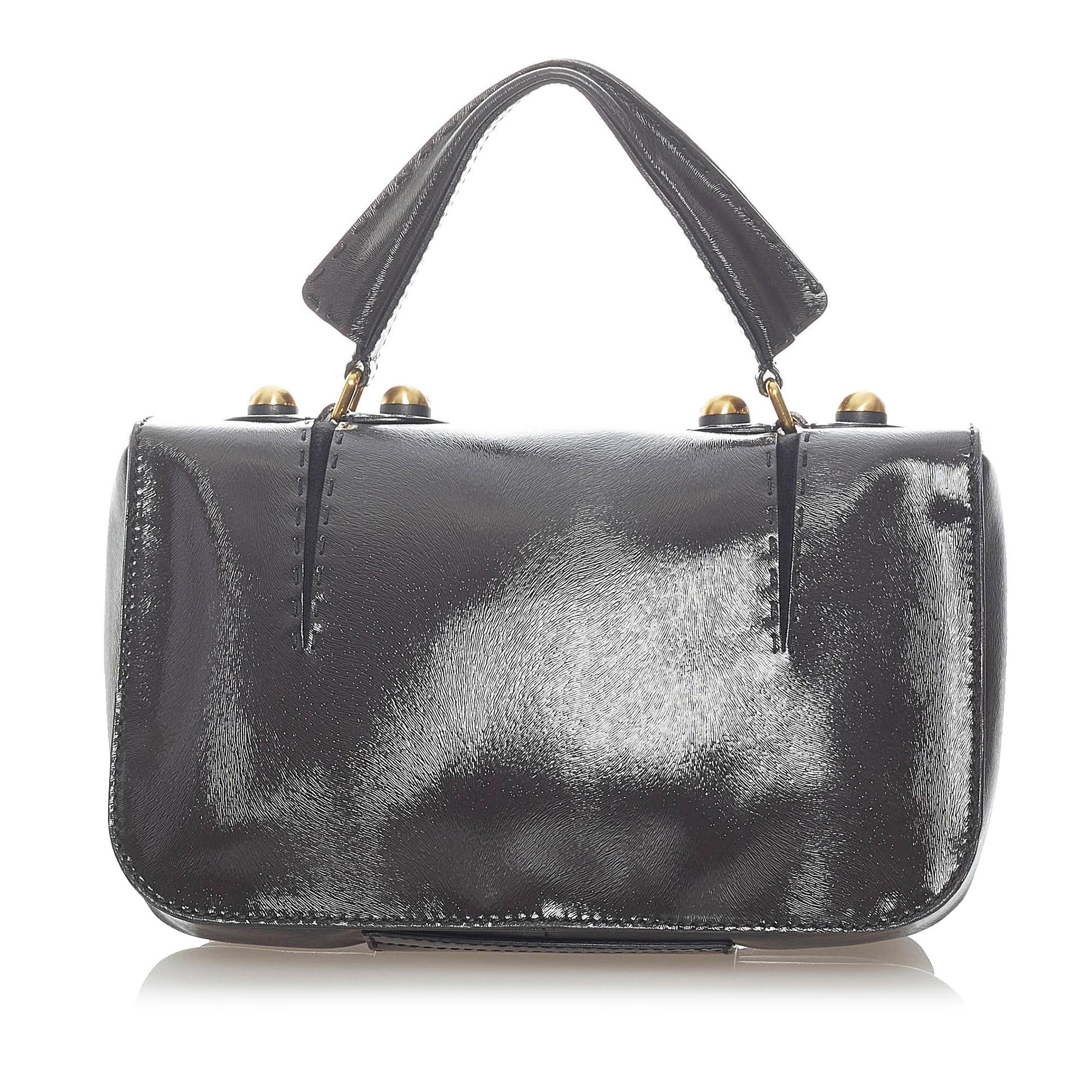 Fendi Secret Code F3 Leather Satchel
