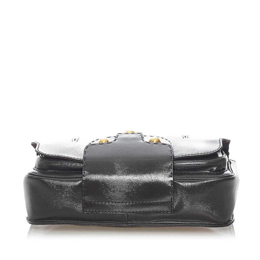 Fendi Secret Code F3 Leather Satchel