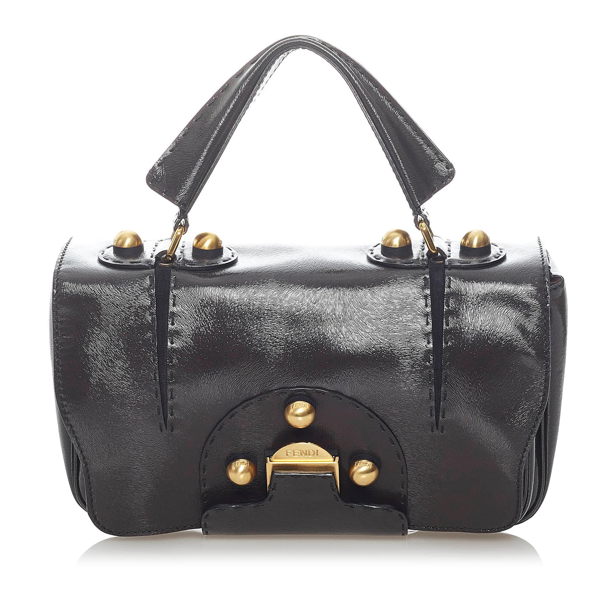 Fendi Secret Code F3 Leather Satchel