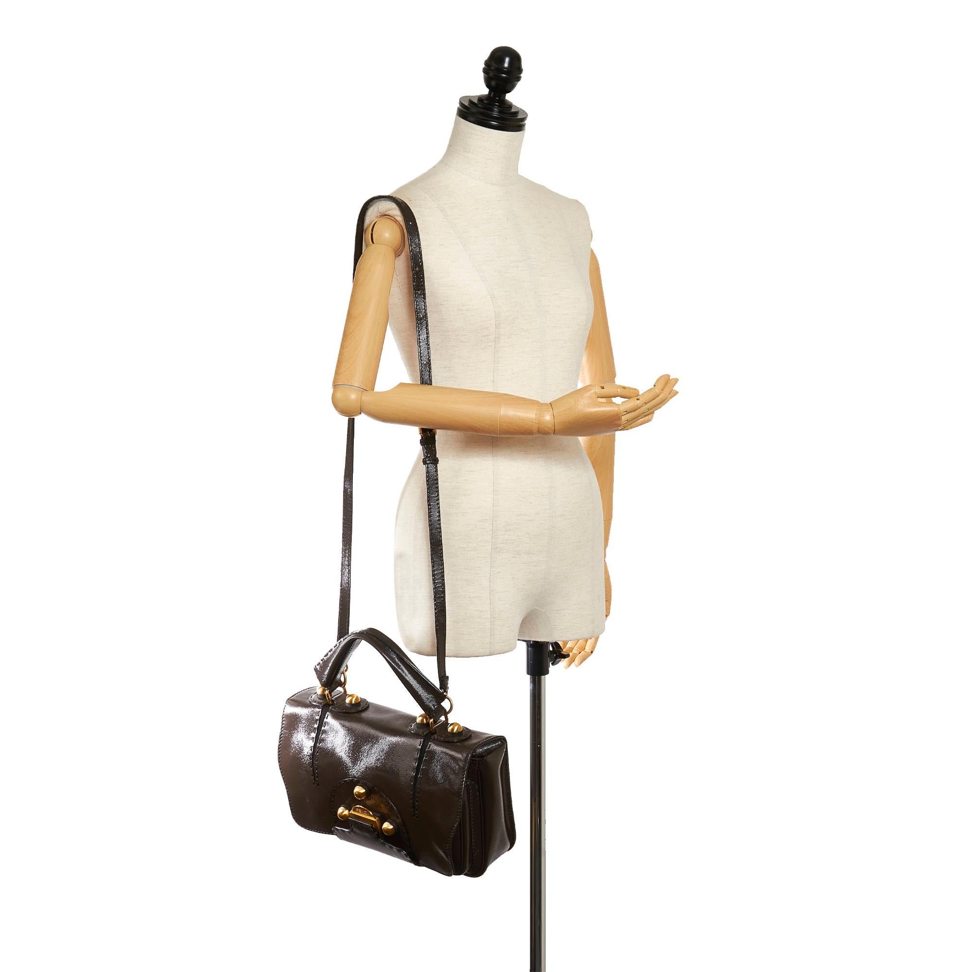 Fendi Secret Code F3 Leather Satchel