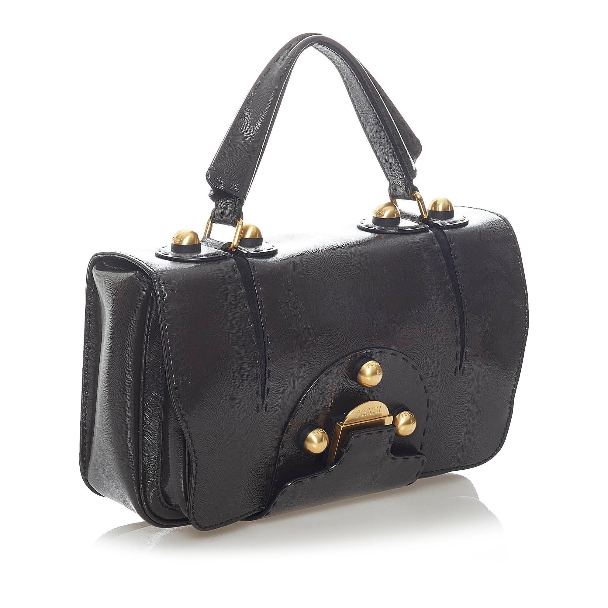 Fendi Secret Code F3 Leather Satchel