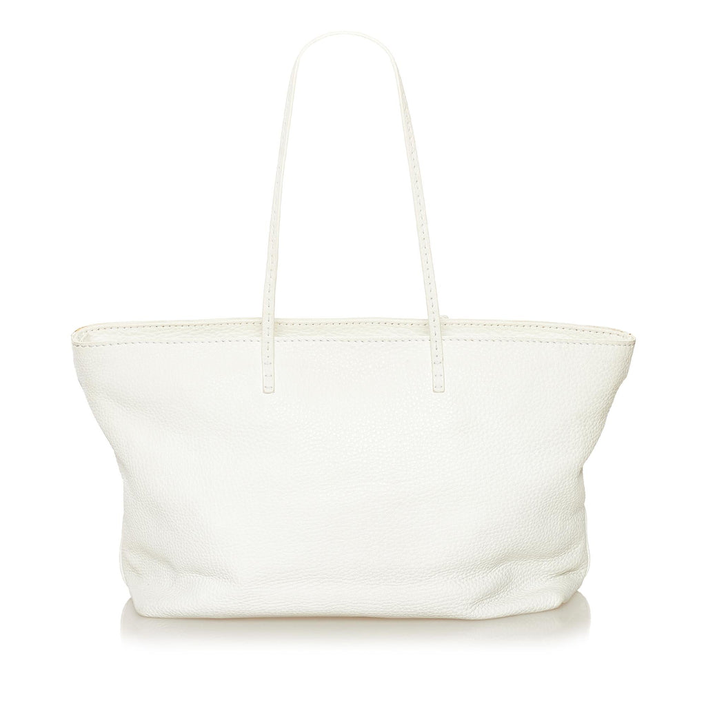 Fendi Selleria Embossed Leather Tote Bag