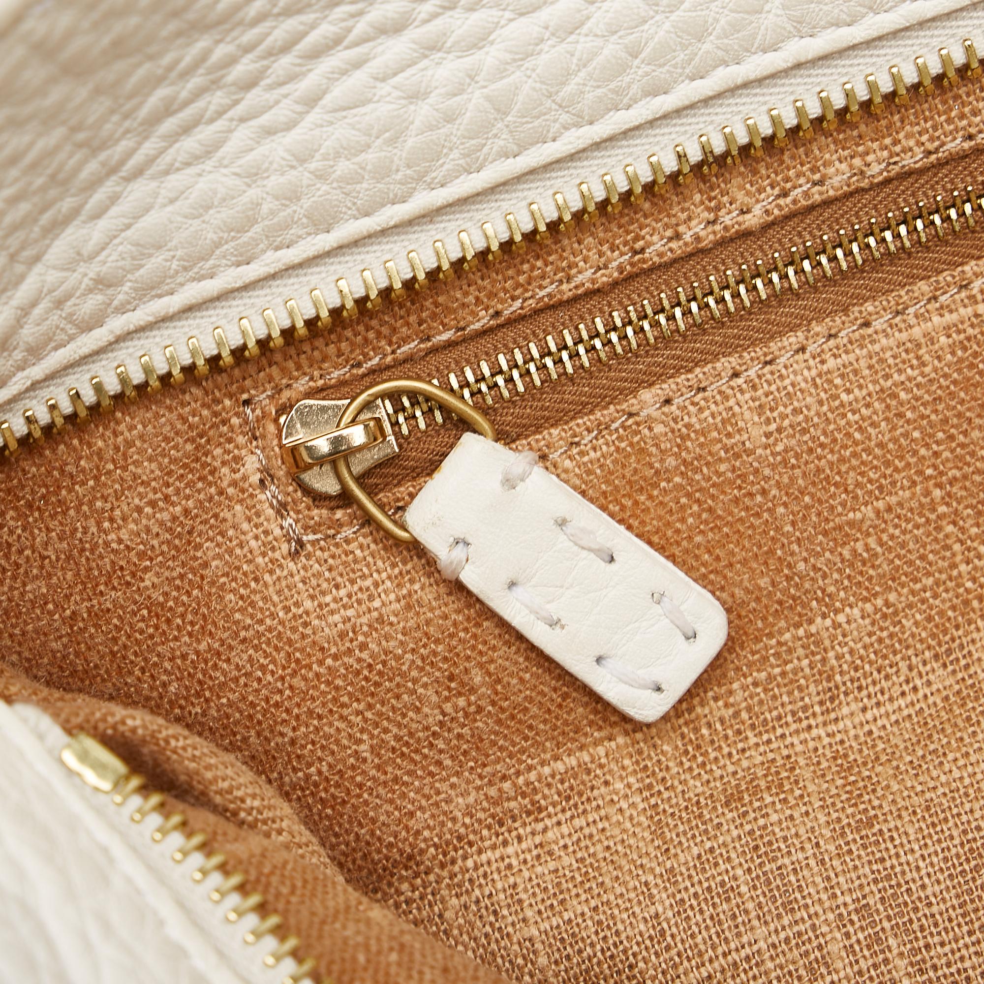 Fendi Selleria Embossed Leather Tote Bag