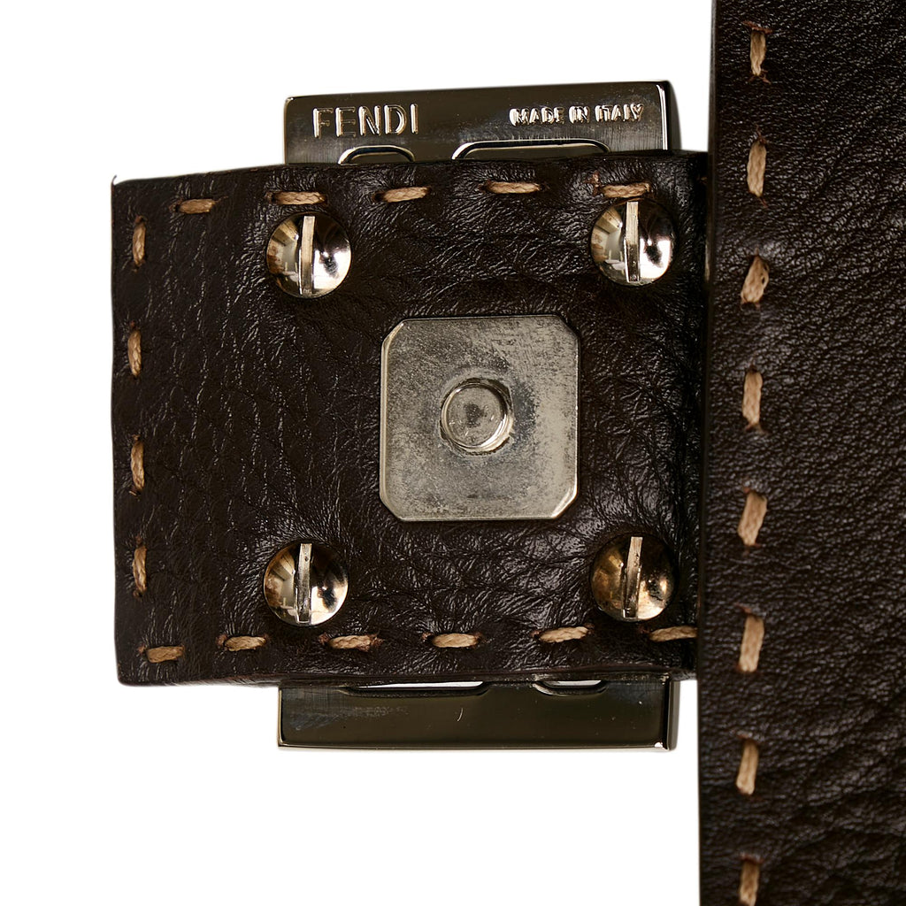 Fendi Selleria Leather Baguette