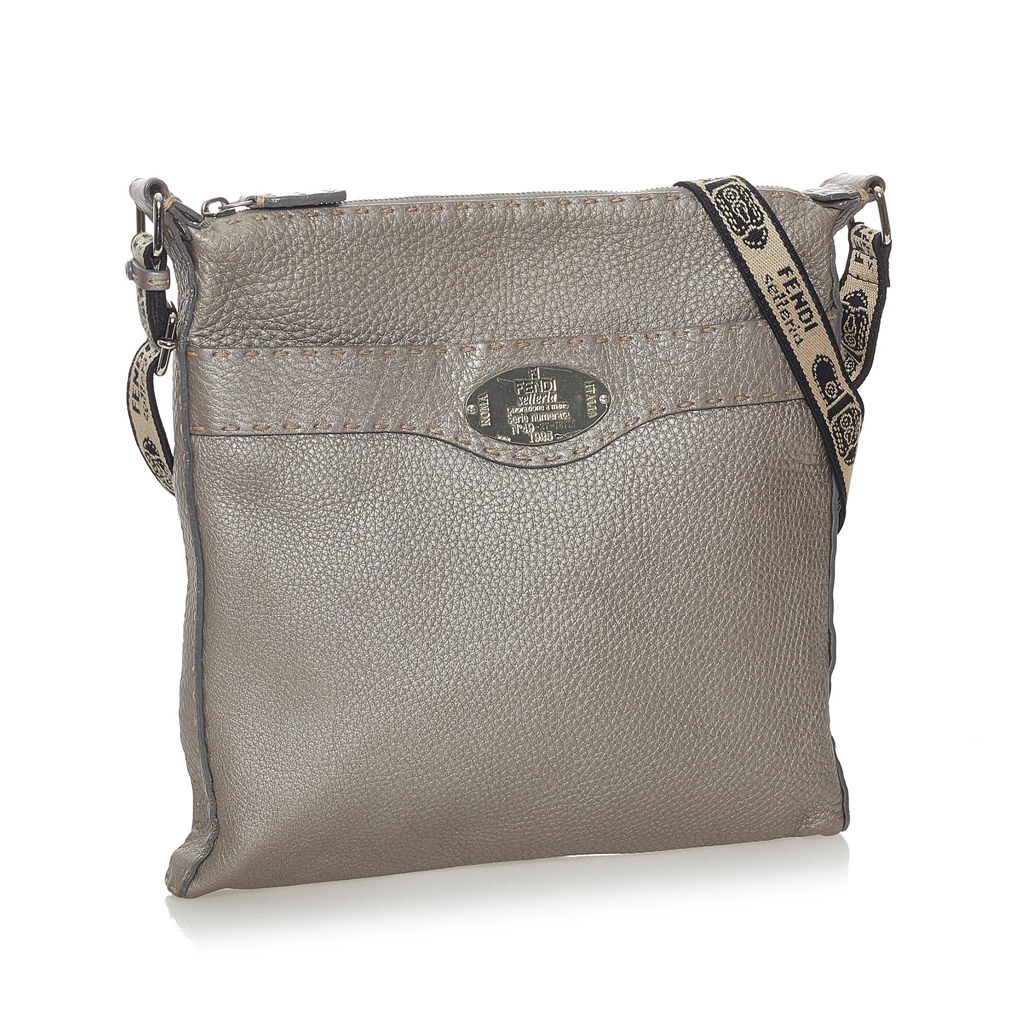 Fendi Selleria Leather Crossbody Bag