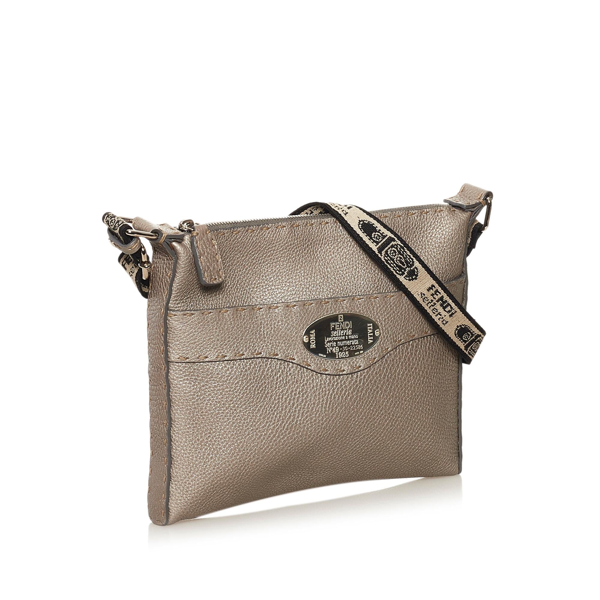 Fendi Selleria Leather Crossbody Bag